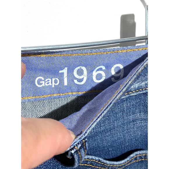 Gap 1969 Denim Jean Skirt Button Front Distressed Stretch Womens 24 00 Y2K 2010 - Picture 6 of 8